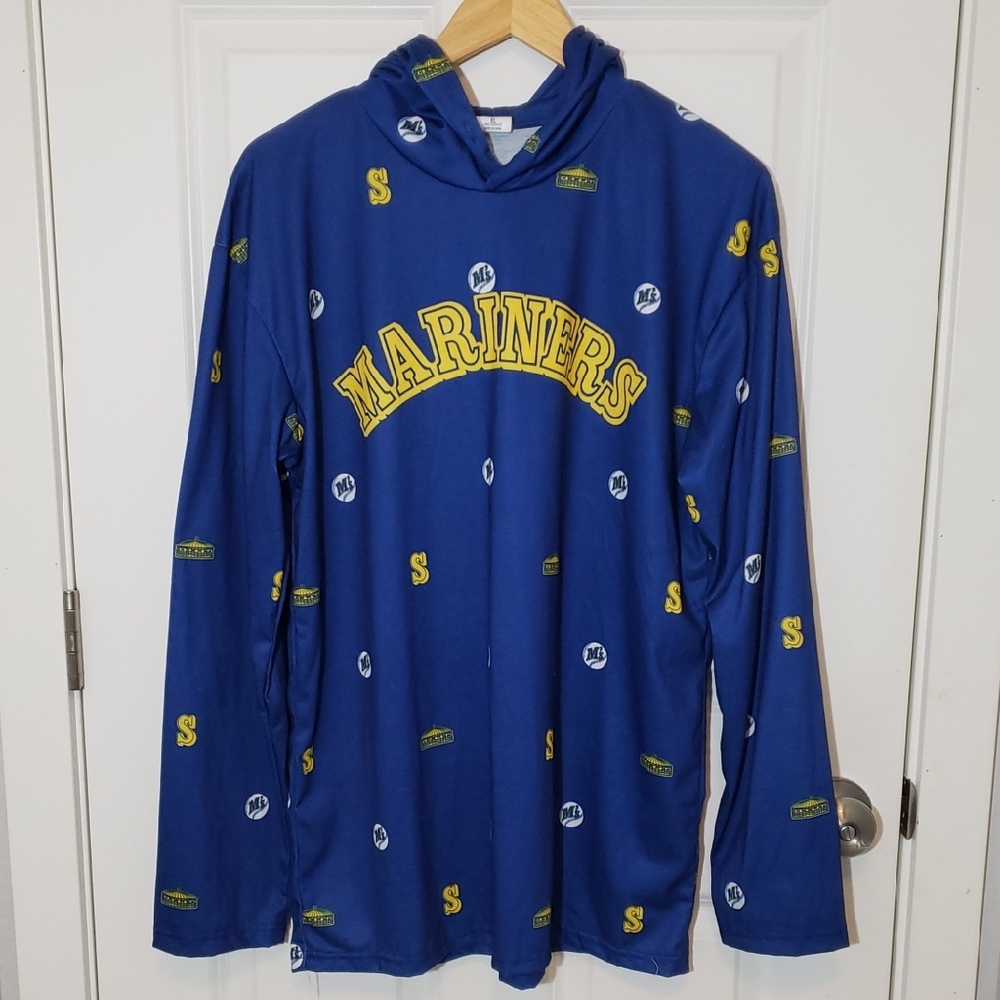 Mariners Blue Pullover Hoodie Long Sleeve Shirt